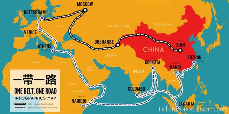 One Belt-One Road Infographics Map
